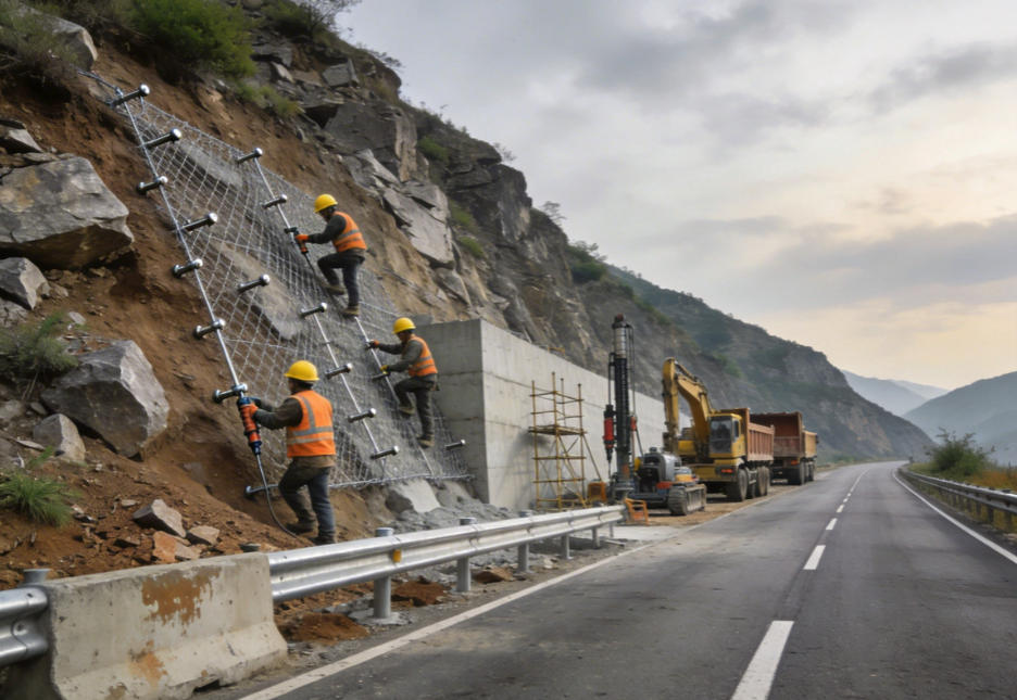 黄埔公路道路护坡